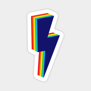 Rainbow Layered Lightning Bolt Sticker